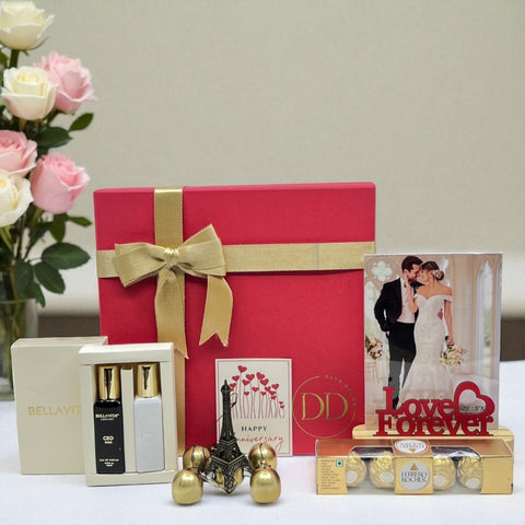 Romantic Bliss Anniversary Gift Hamper for Husband & Wife