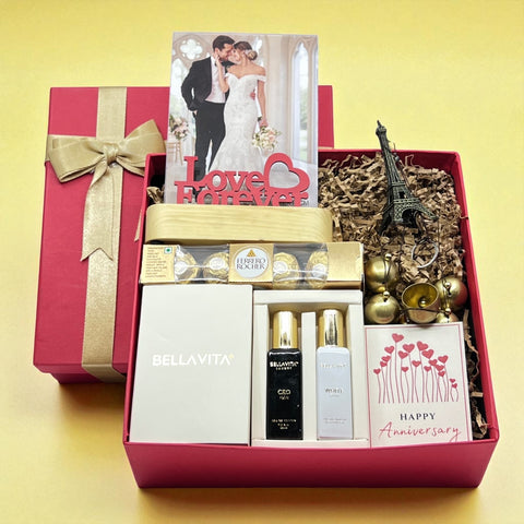 Romantic Bliss Anniversary Gift Hamper for Husband & Wife