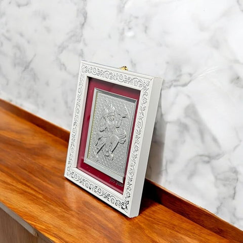 Silver Plated Radha Krishna/ Ganesh Laxmi/ Hanuman Ji Religious Photo Frame for Home Decor Gift Item Suitable For Pooja Room & Office